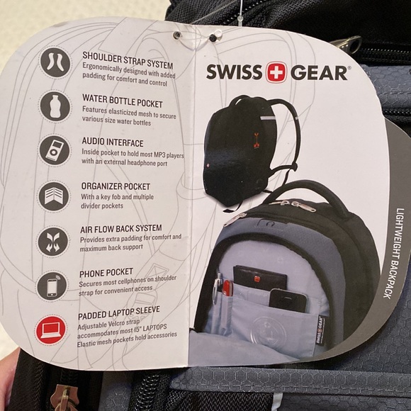 Swiss Gear Backpack in gray & black - Picture 12 of 16